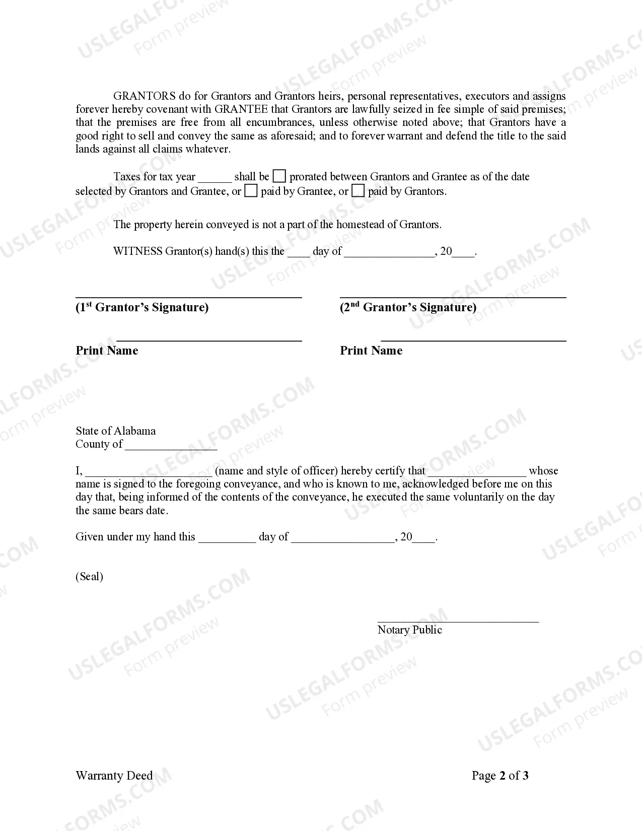 Preview Warranty Deed from two Individuals to Corporation