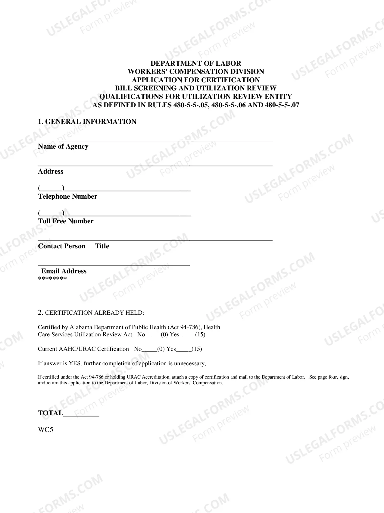 Preview Application For Certification Bill Screening And Utilization Review Qualifications For Utilization Review Entity
