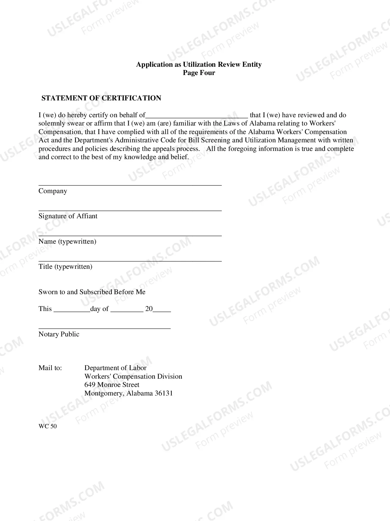 Preview Application For Certification Bill Screening And Utilization Review Qualifications For Utilization Review Entity