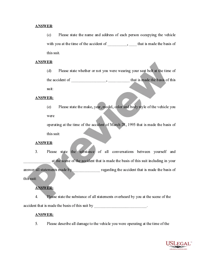 Get Interrogatories to Defendant Preview Interrogatories to Defendant