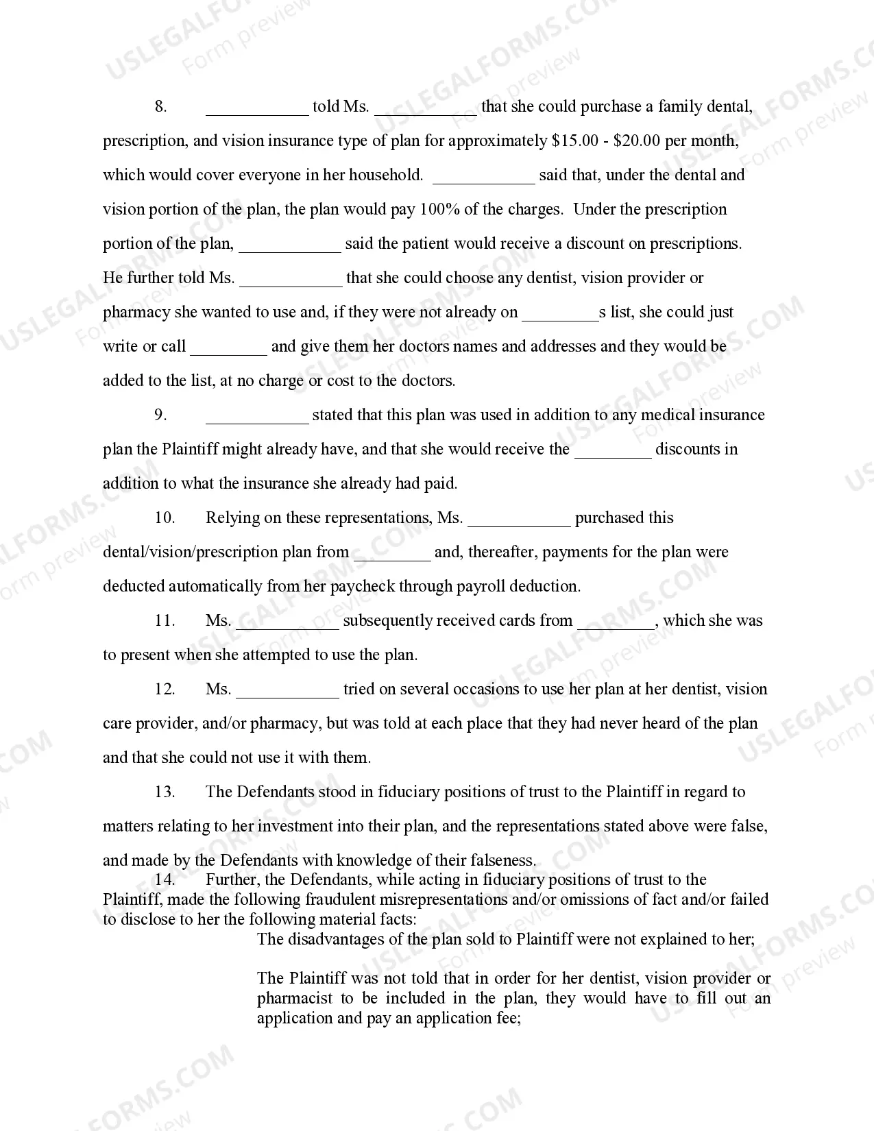 Preview Supplemental Health Plan Fraud