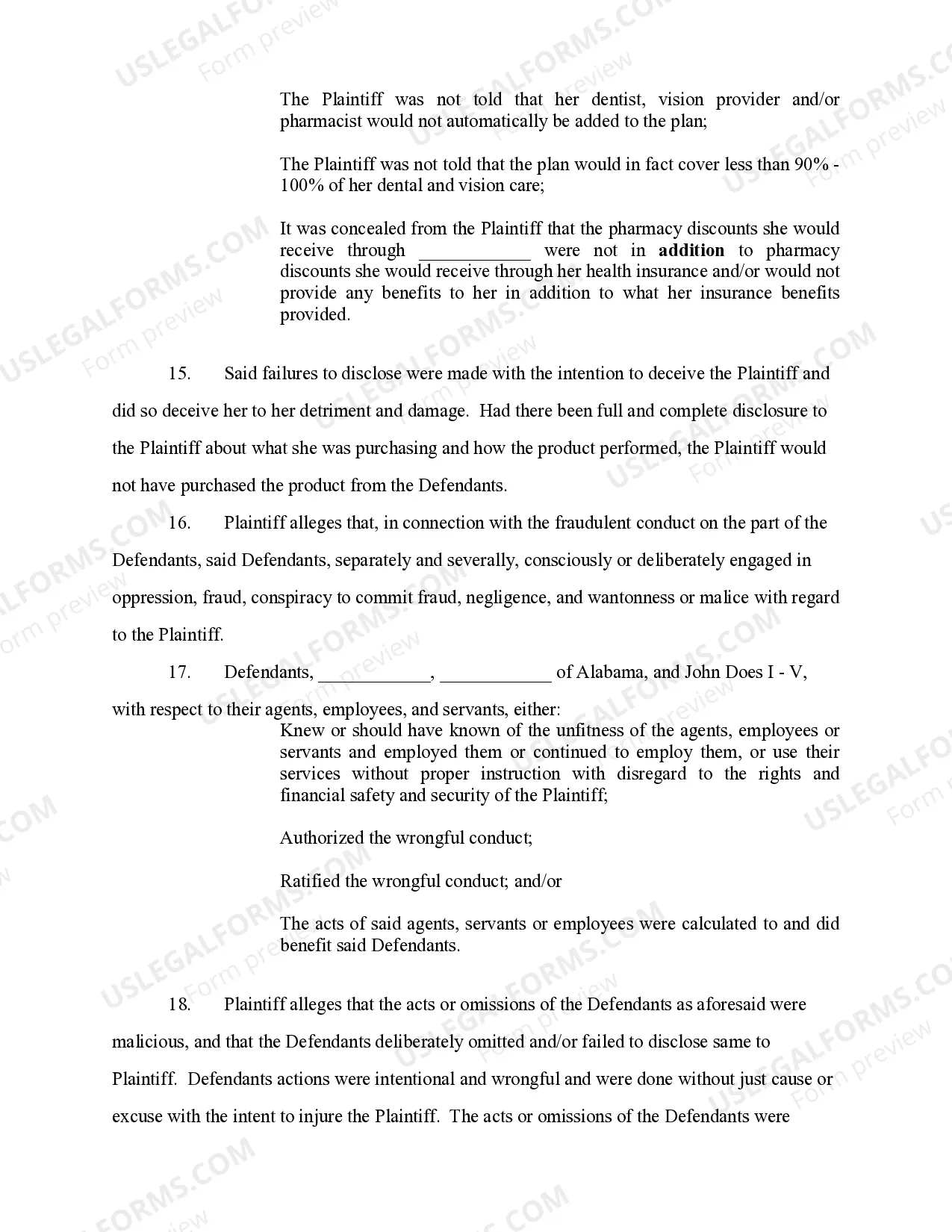 Preview Supplemental Health Plan Fraud