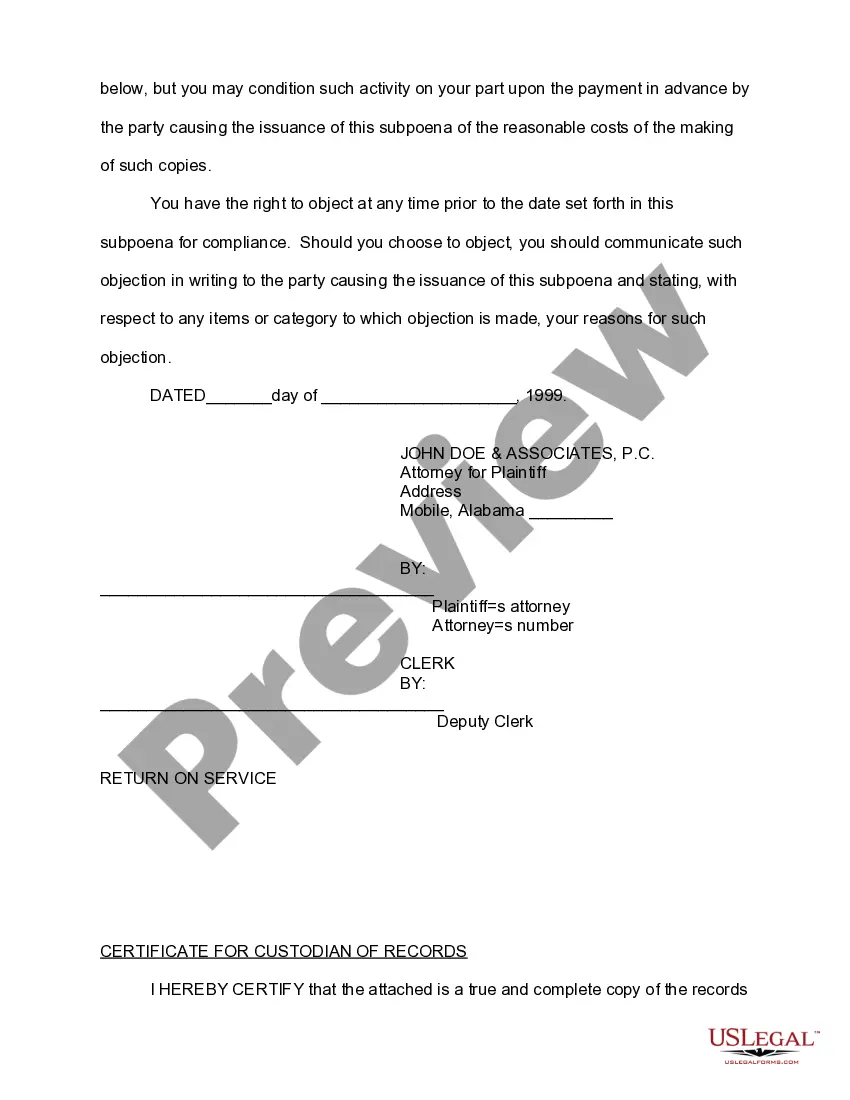 Get Non Party Subpoena Form Preview Non Party Subpoena Form