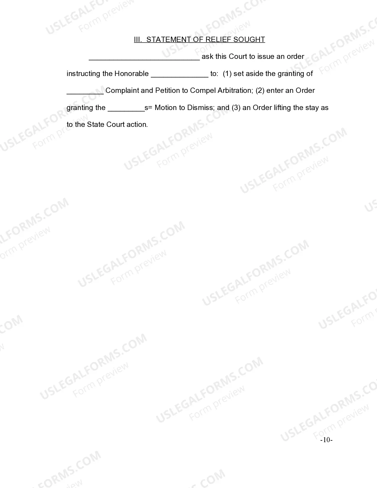 Preview Federal Petition of Writ