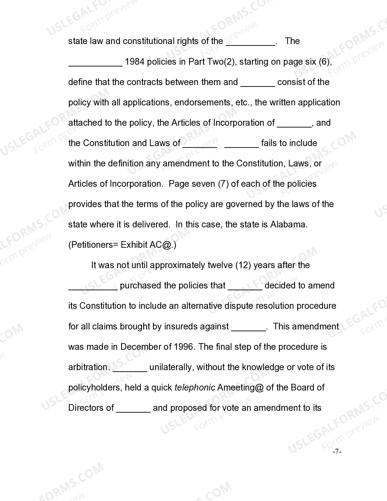 Preview Federal Petition of Writ