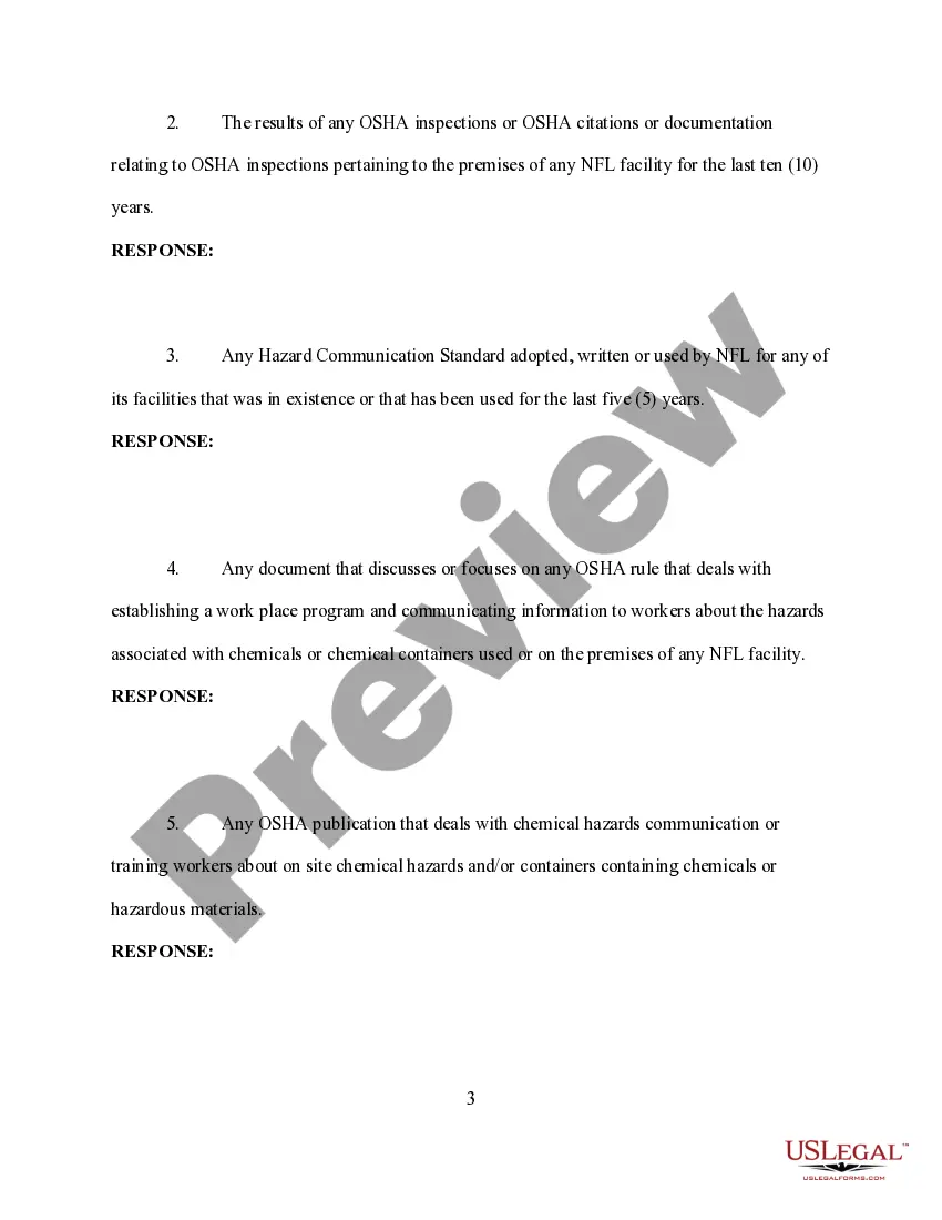 Preview Request for Production