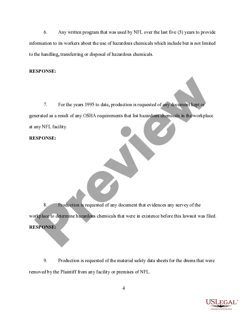 Preview Request for Production