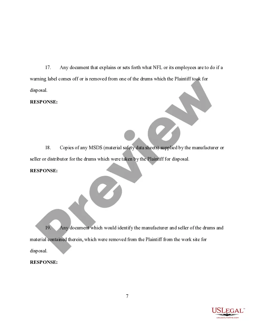 Preview Request for Production