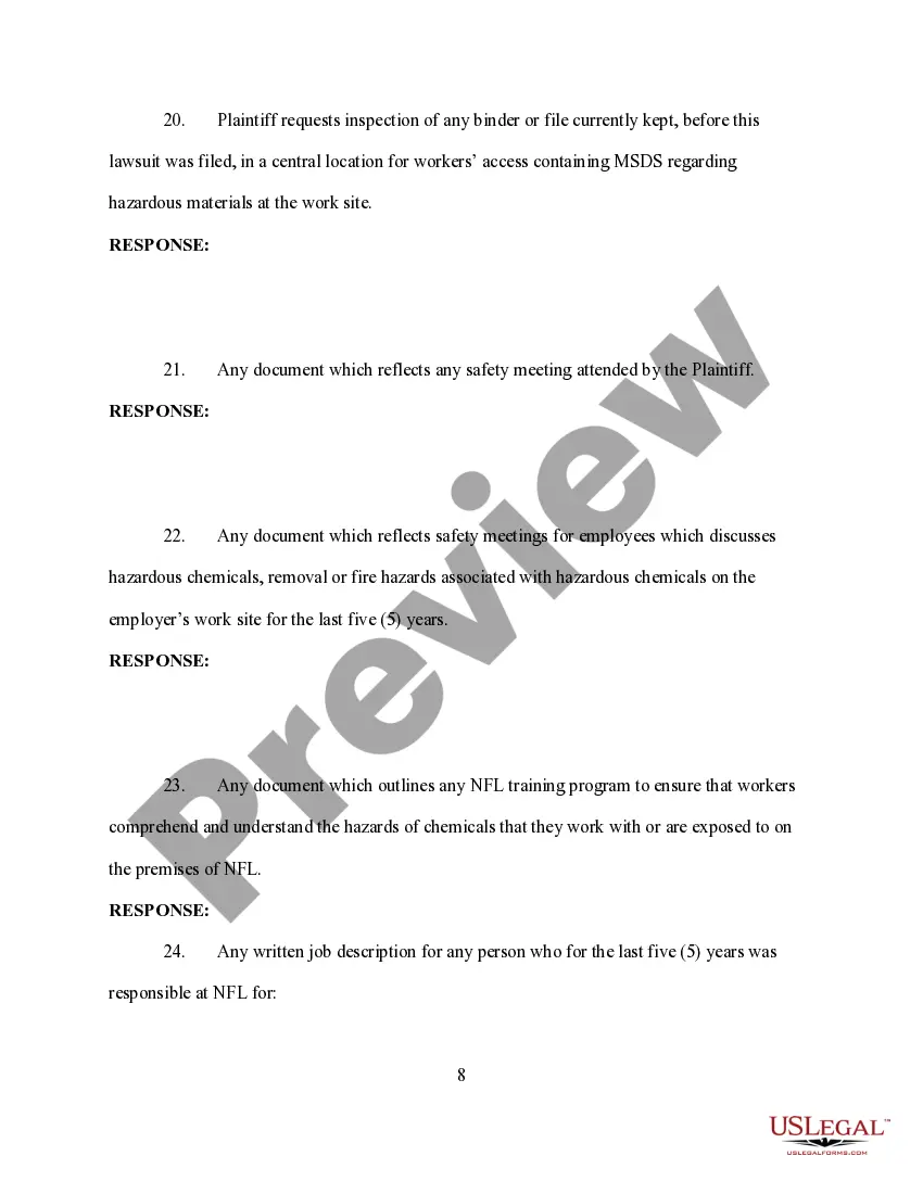 Preview Request for Production