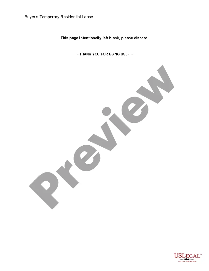 Get Temporary Lease Agreement to Prospective Buyer of Residence prior to Closing Preview Temporary Lease Agreement to Prospective Buyer of Residence prior to Closing