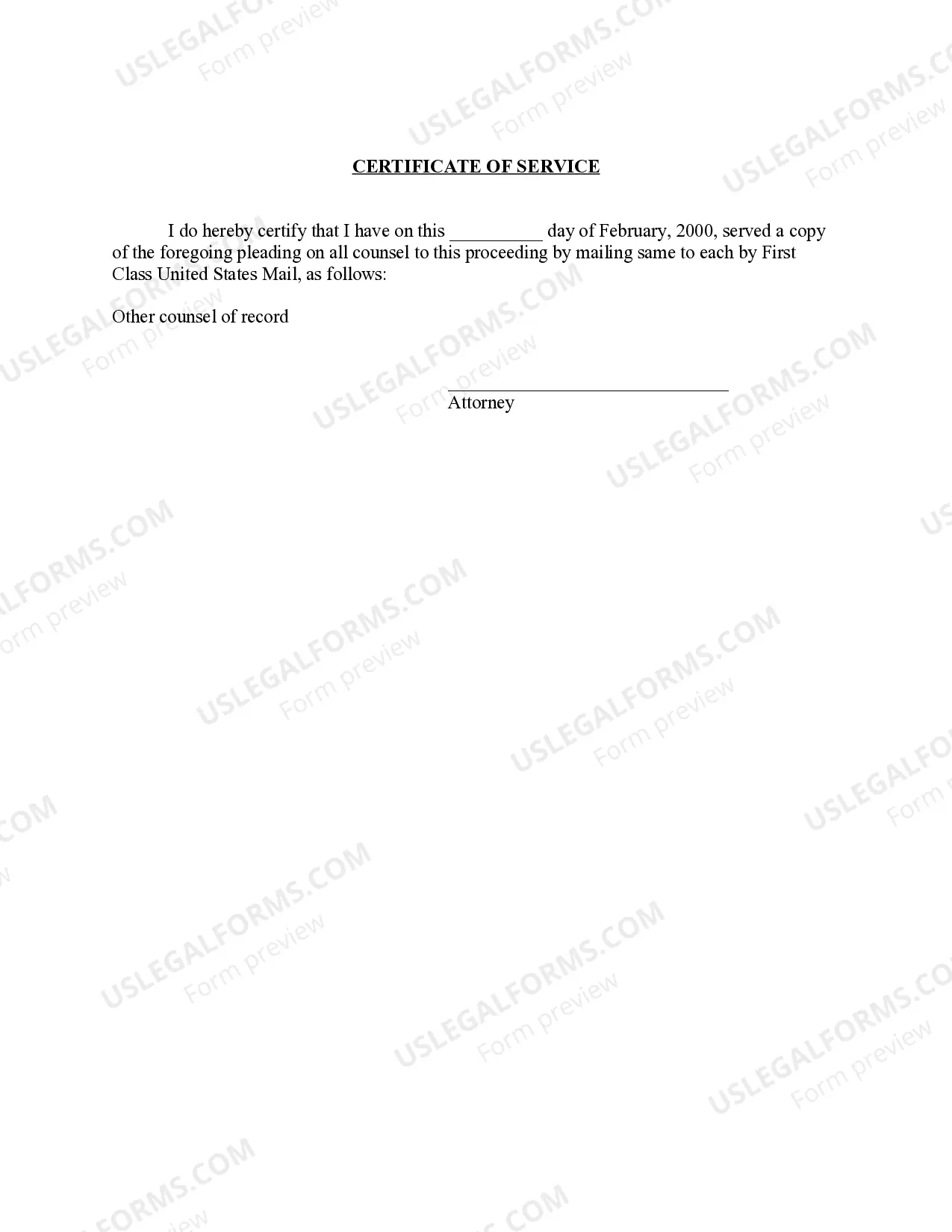 Preview Notice of Appearance