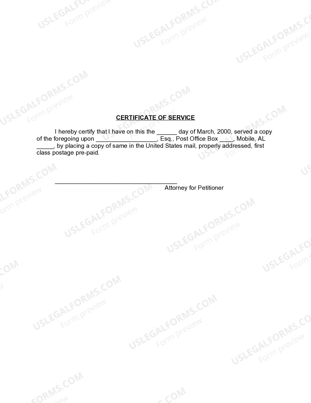 Preview Petition for Conservatorship