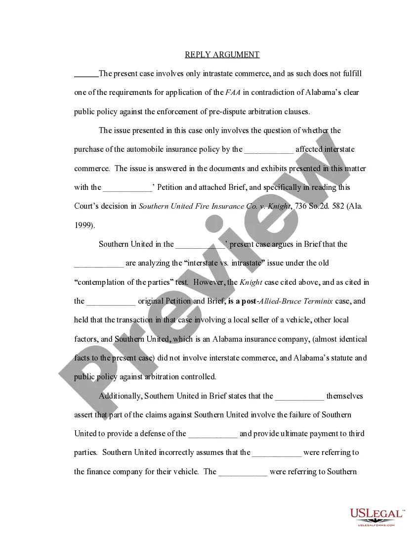 Preview Reply Brief of Petitioner