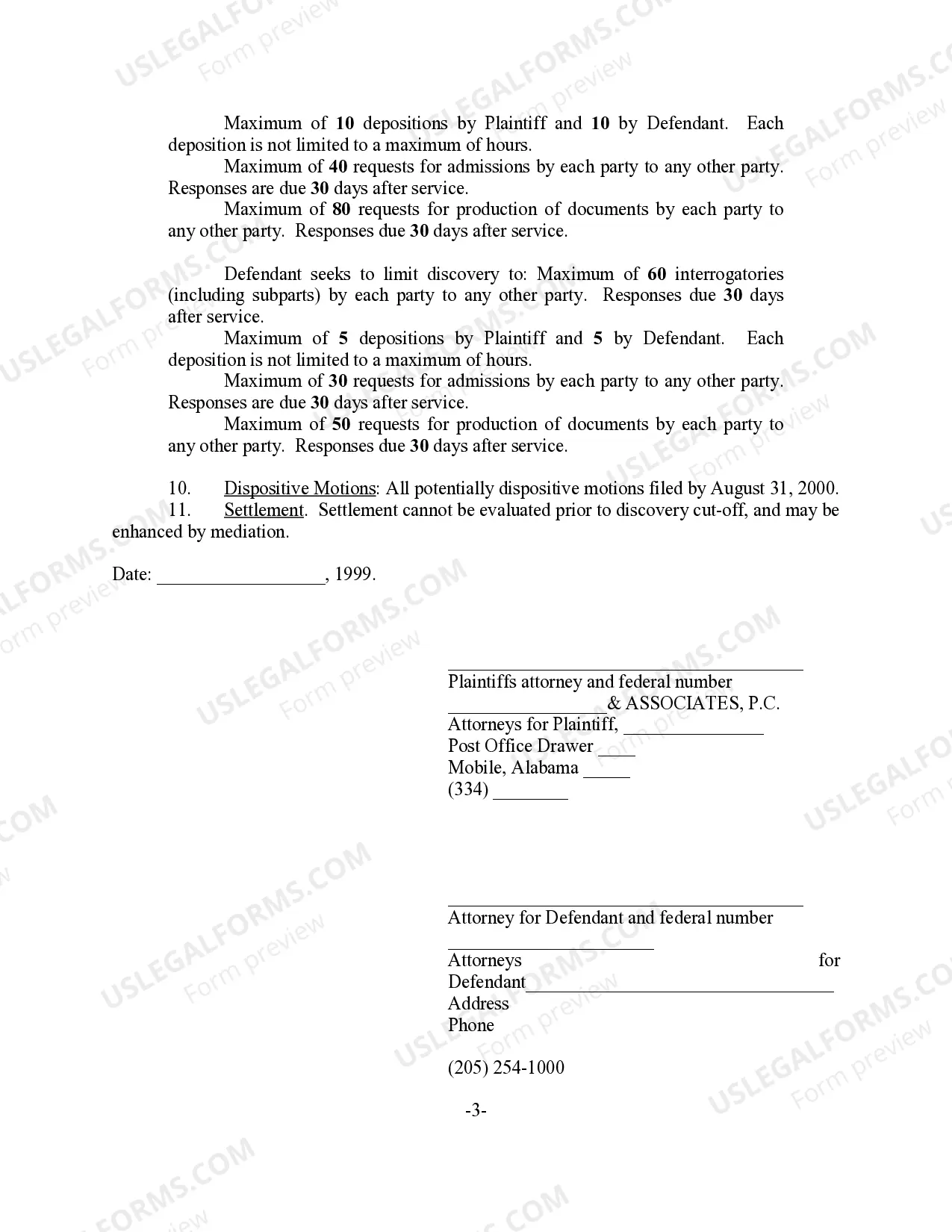 Preview Report of Parties Planning Meeting