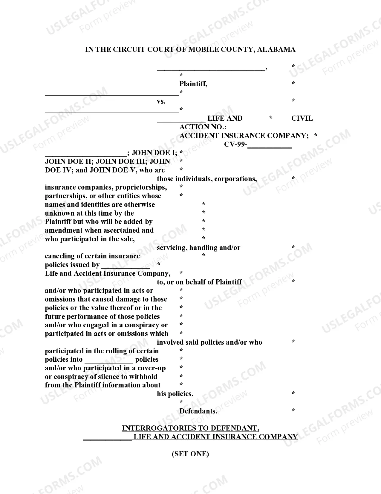 Preview Insurance Fraud - Interrogatories to Defendant Agent