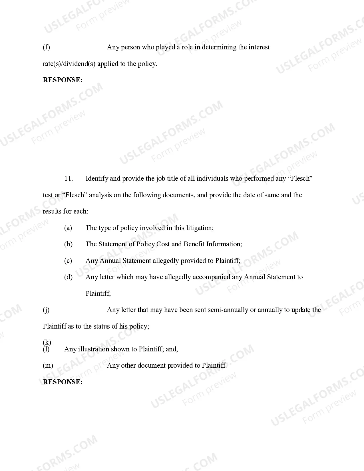 Preview Insurance Fraud - Interrogatories to Defendant Agent