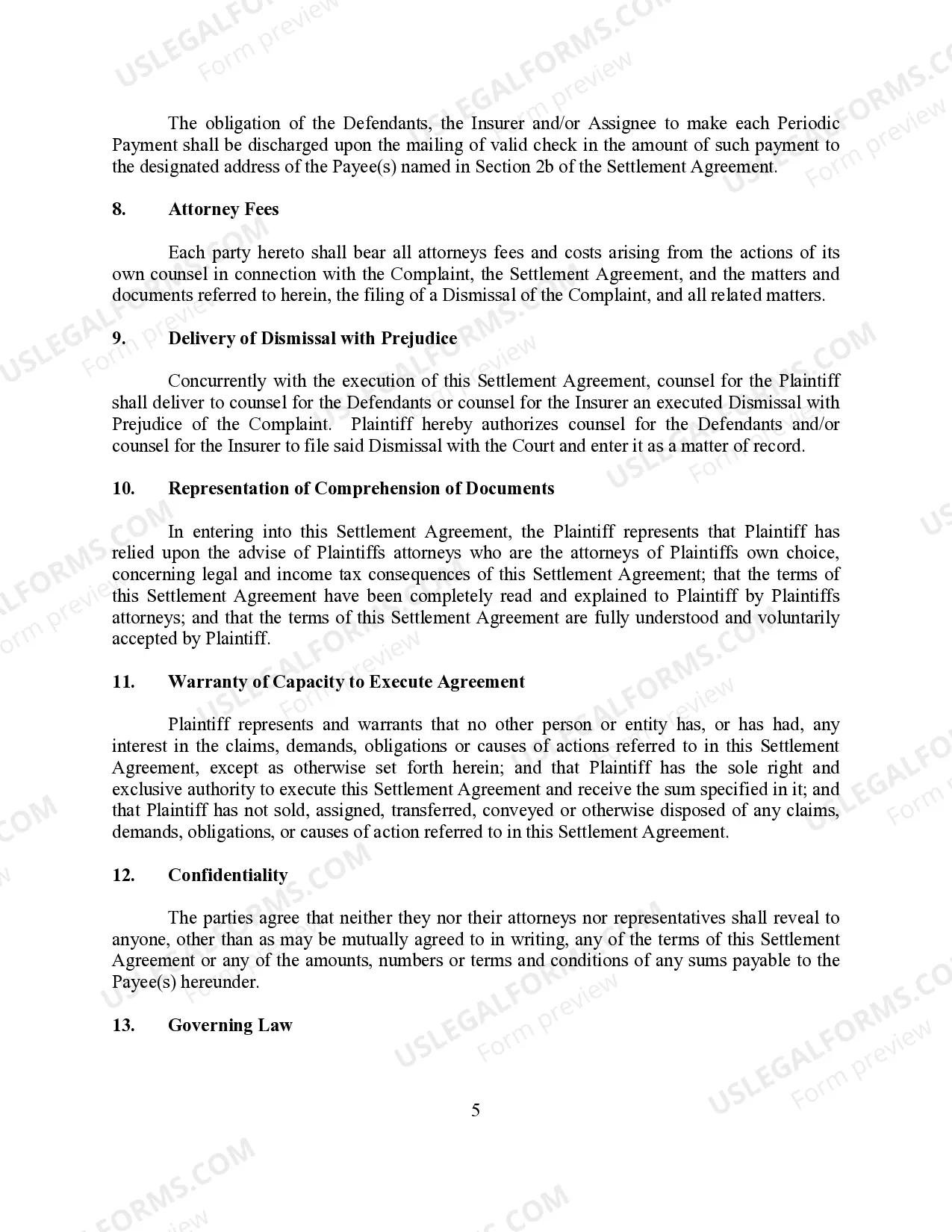 Preview Settlement Release for Wrongful Death