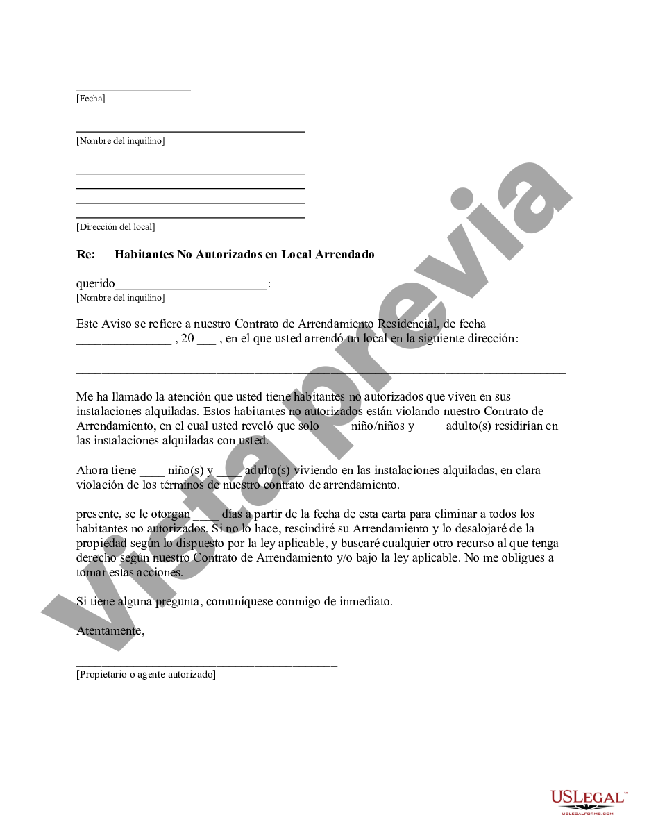 Alabama Carta Del Propietario Al Inquilino Como Aviso Para Desalojar A Los Habitantes No 8376