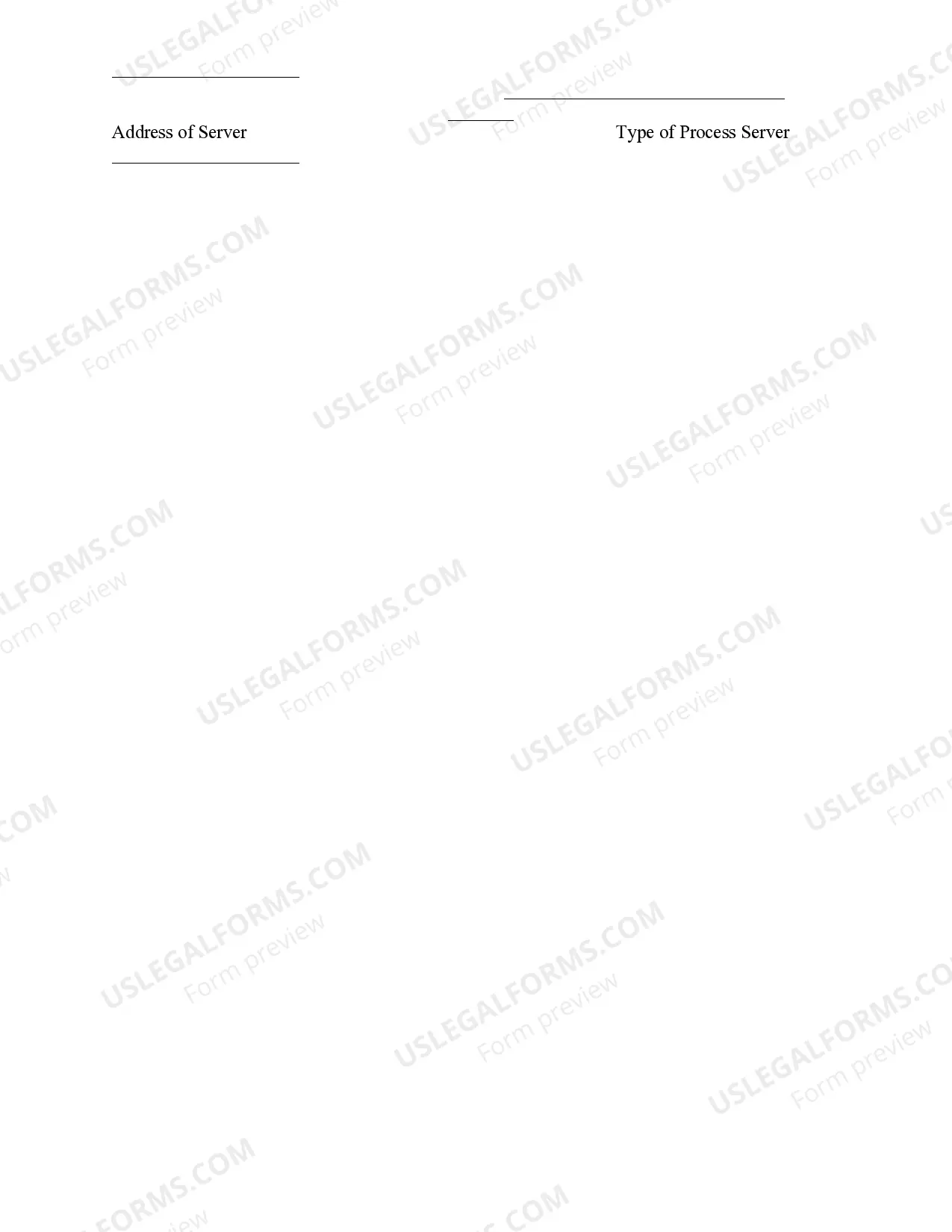 Preview Summons to Serve Defendant