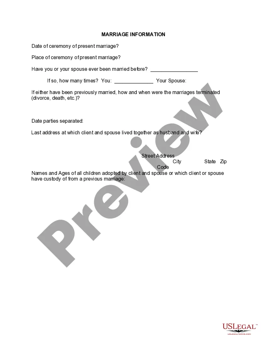 Get Client Interview Form Preview Client Interview Form