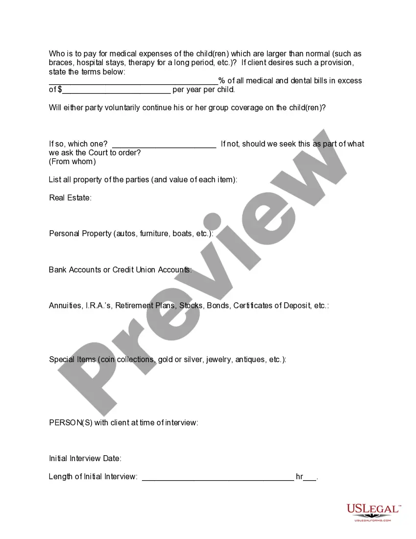 Get Client Interview Form Preview Client Interview Form