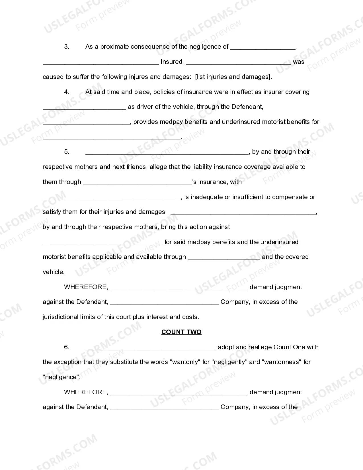 Preview Crossclaims for Defendant