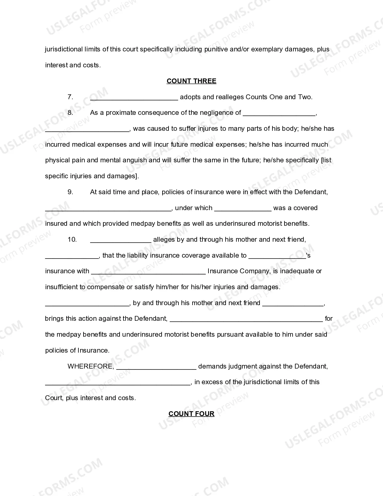 Preview Crossclaims for Defendant