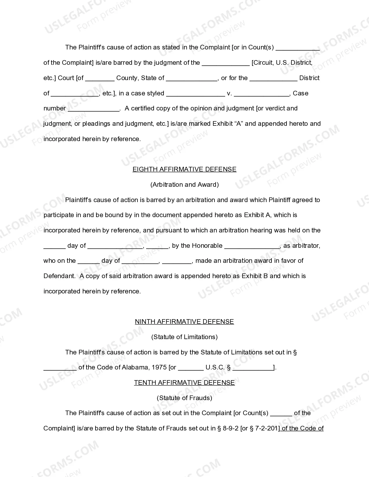 Preview General Answer for Personal Injury