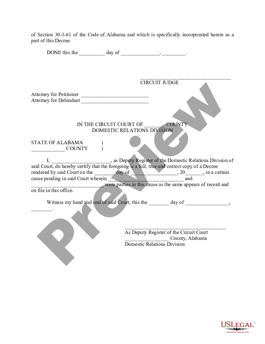 Divorce Records For Alabama Us Legal Forms 4950