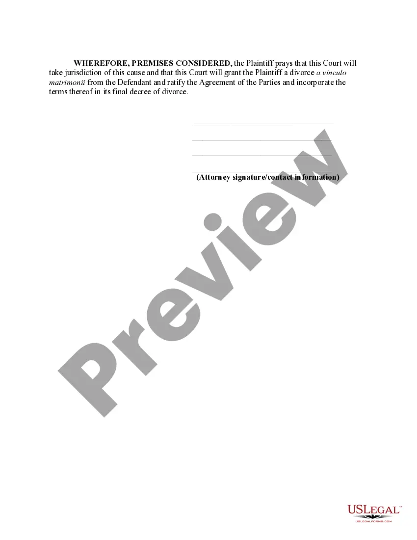 Get Complaint for Divorce - Minor Children Preview Complaint for Divorce - Minor Children
