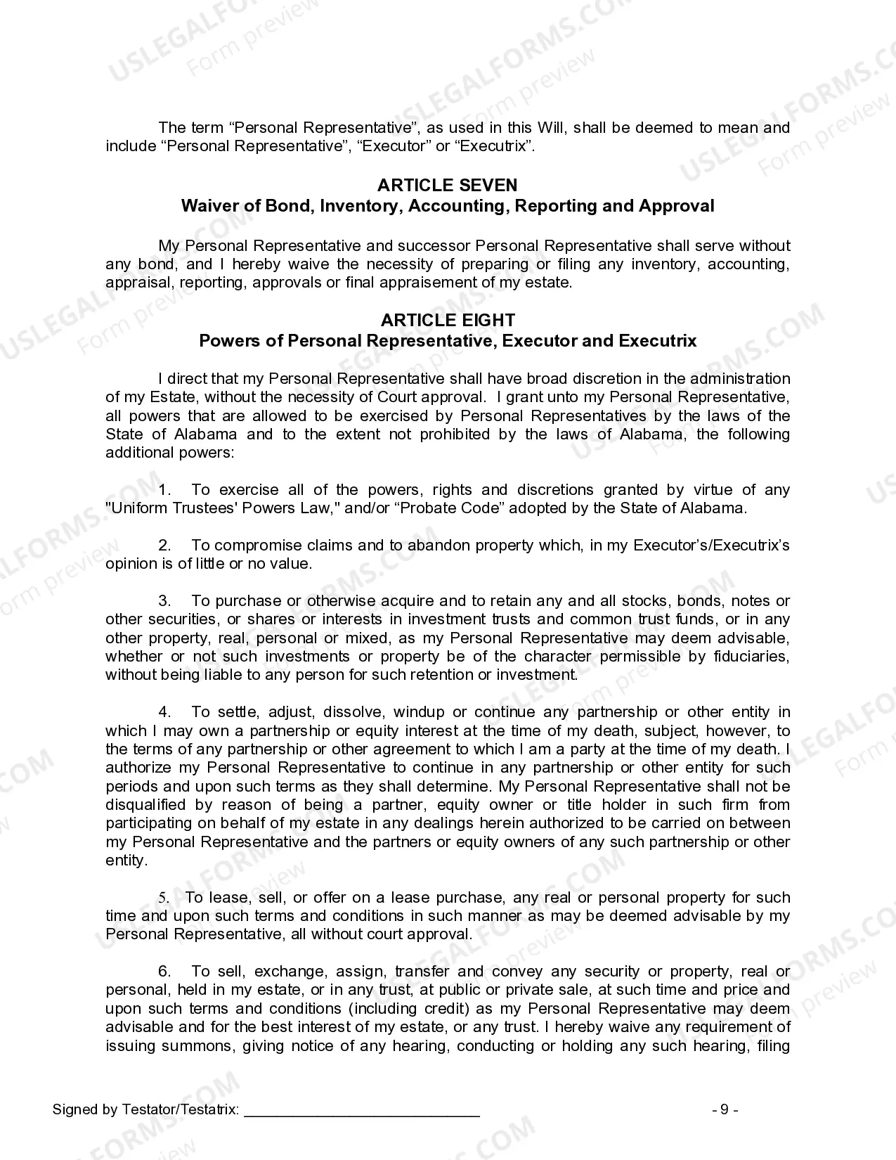 Preview Mutual Wills containing Last Will and Testaments for Man and Woman living together not Married with No Children