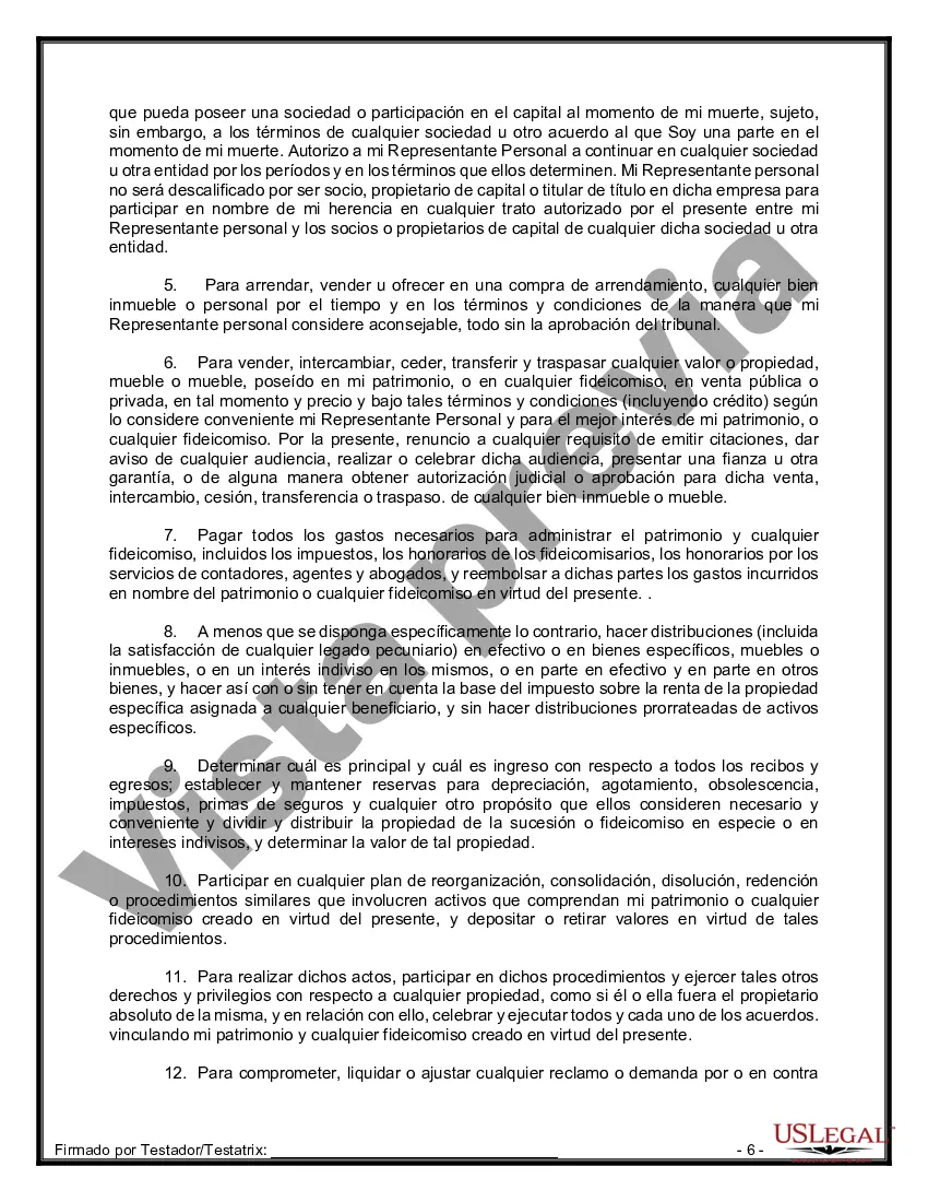 Preview Testamentos Mutuos o Últimas Voluntades y Testamentos para Personas Solteras que conviven con Hijos Mayores de Edad