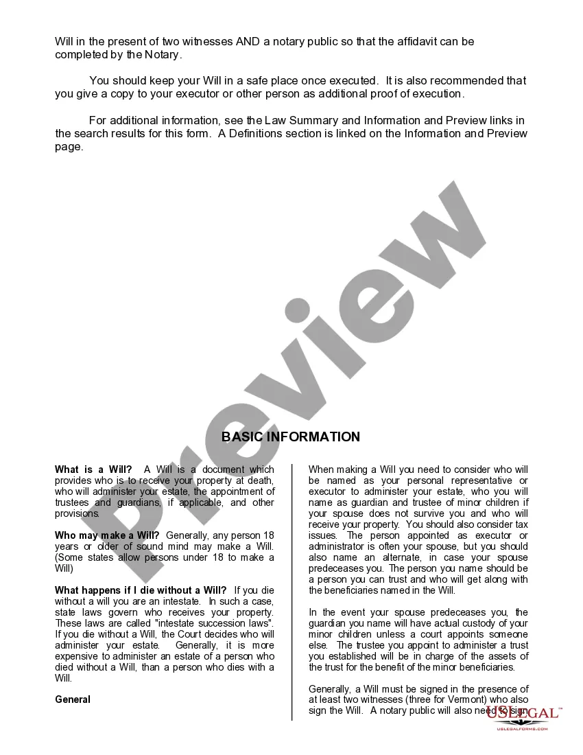 Preview Mutual Wills or Last Will and Testaments for Man and Woman living together, not Married with Adult Children