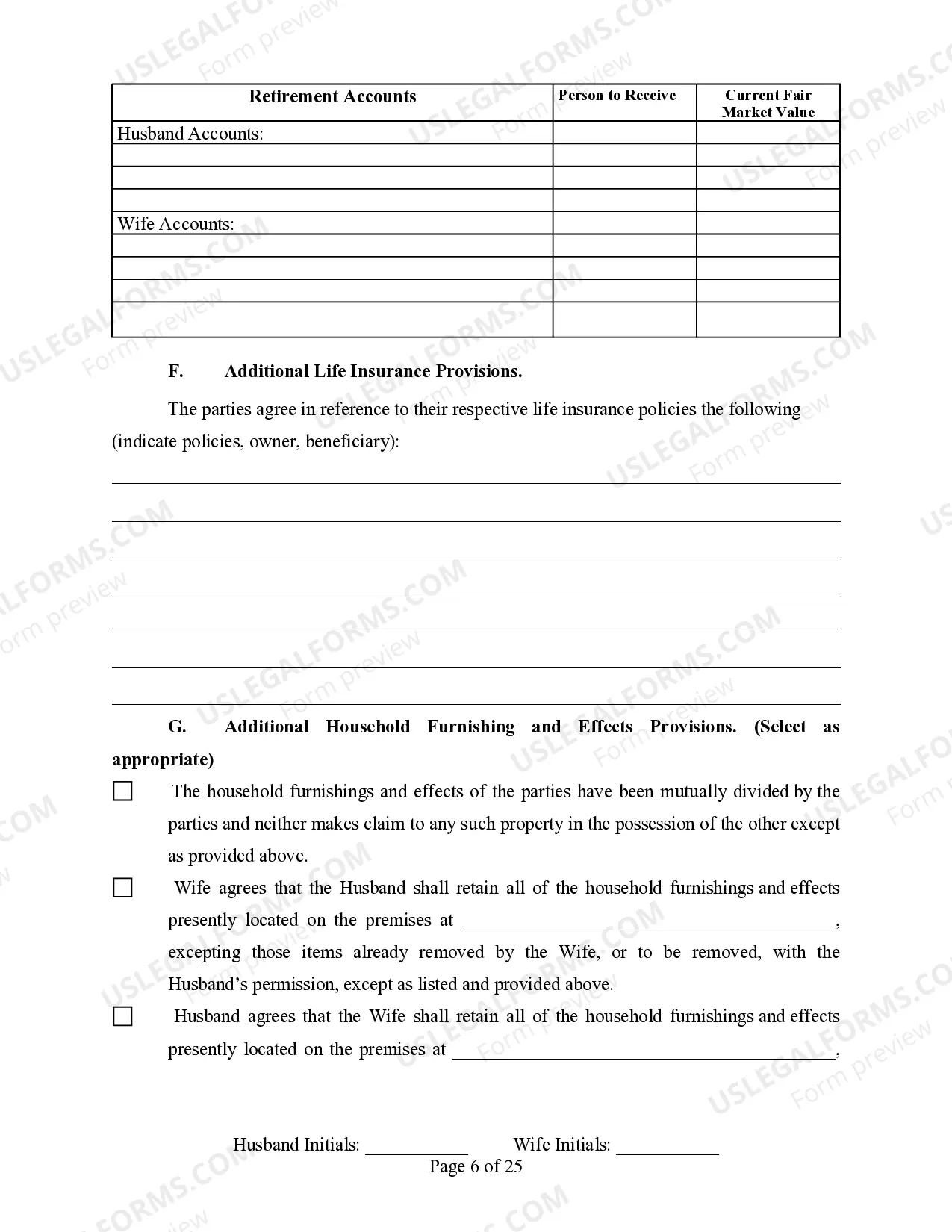 Preview Legal Separation Agreement - Minor Children