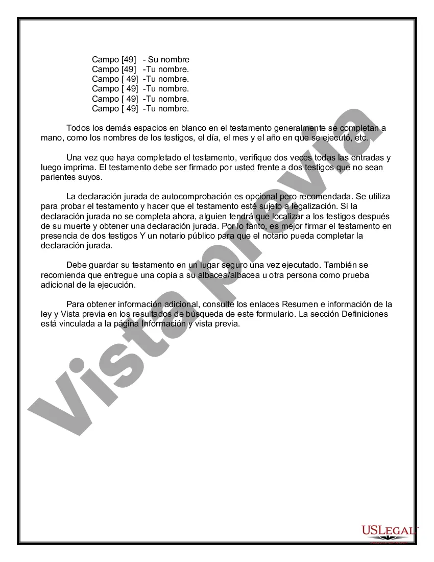 Preview Testamentos Mutuos o Últimas Voluntades y Testamentos para Personas Solteras que conviven con Hijos Menores