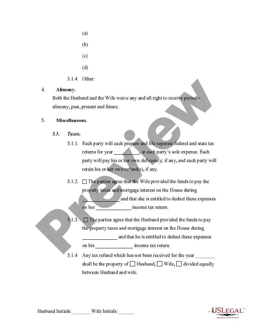 Preview Legal Separation Agreement - No Children