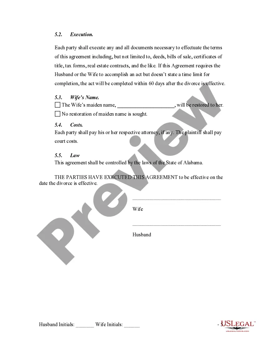 Preview Legal Separation Agreement - No Children