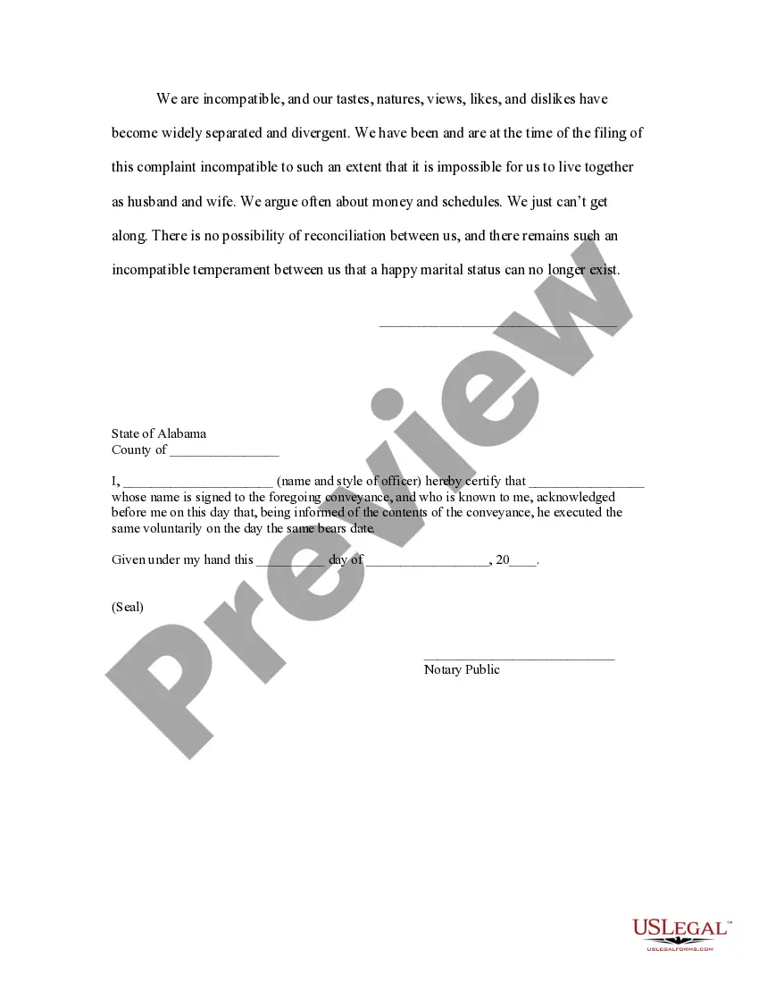 Get Affidavit of Testimony in Support of Decree - With Children Preview Affidavit of Testimony in Support of Decree - With Children