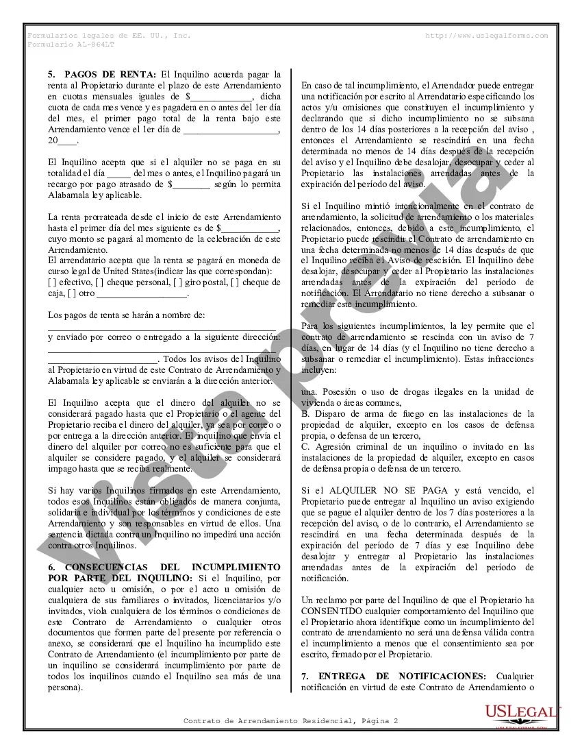 Preview Contrato de arrendamiento de alquiler residencial