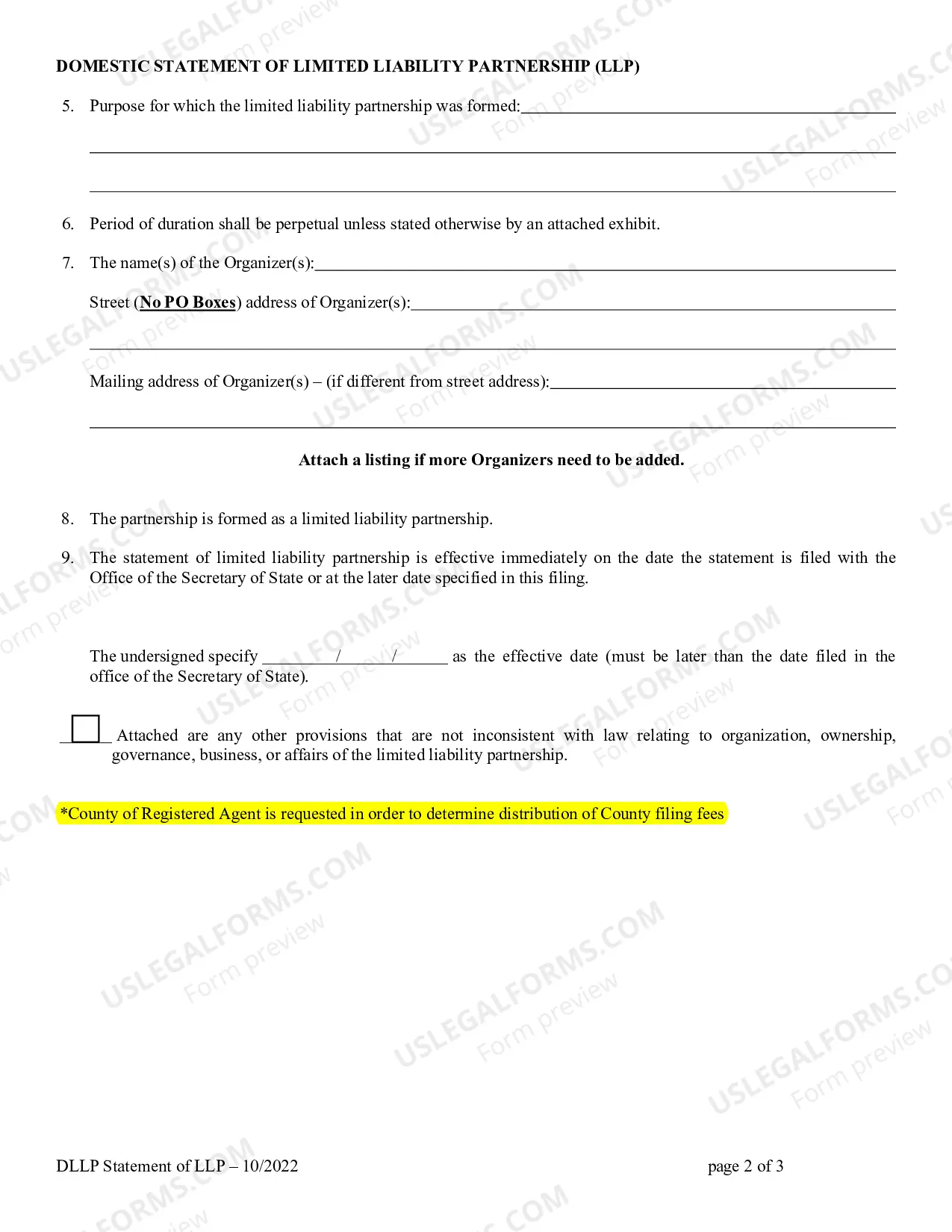 Preview Alabama Domestic Registered Limited Liability Partnership