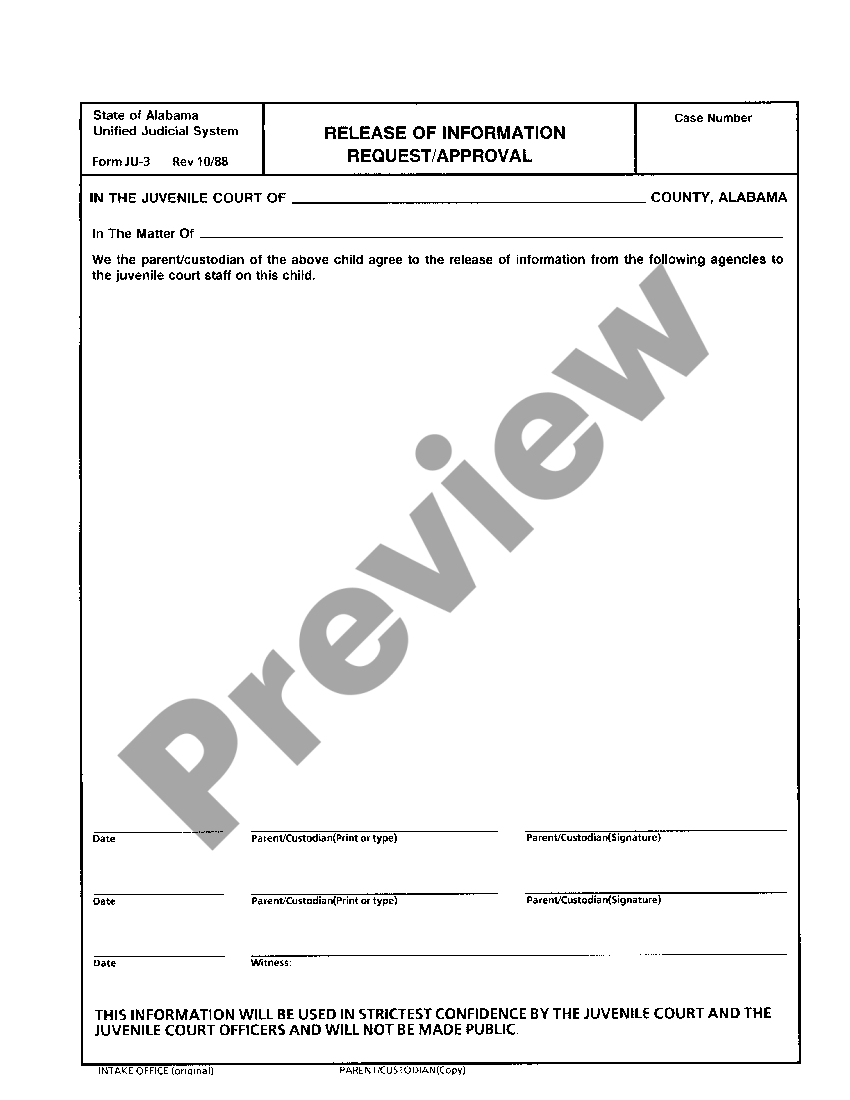 form Release of Information Request - Approval preview