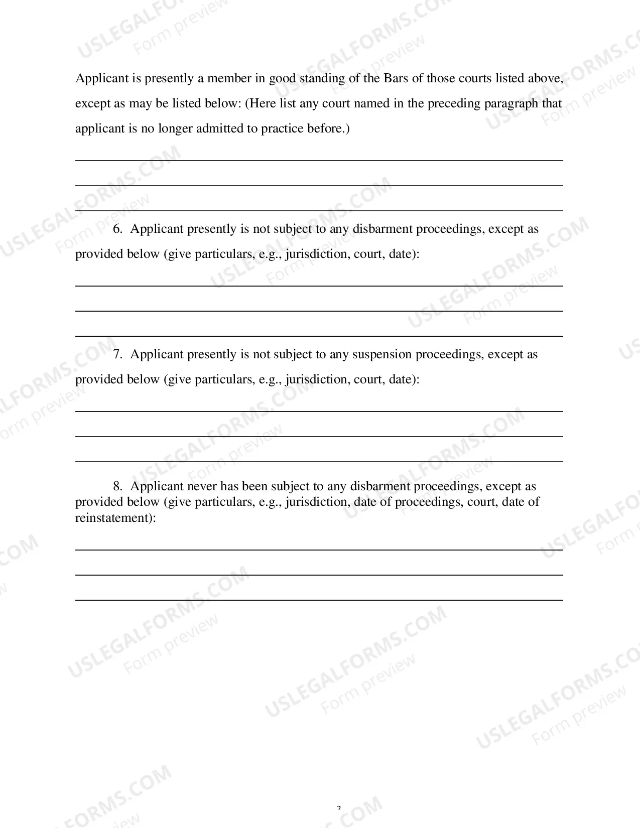 Preview Verified Application of Admission to Practice under Rule VII of the Rules Governing Admission to the Alabama State Bar