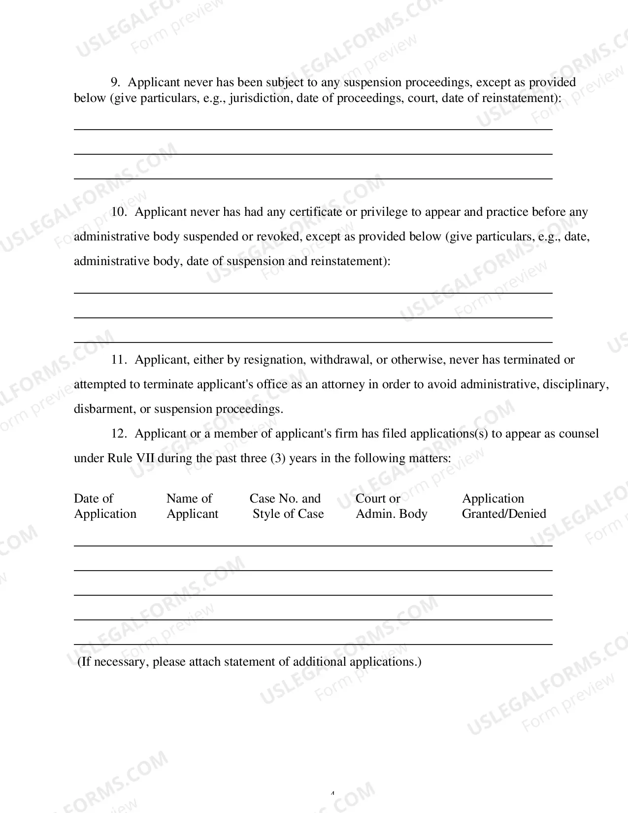 Preview Verified Application of Admission to Practice under Rule VII of the Rules Governing Admission to the Alabama State Bar