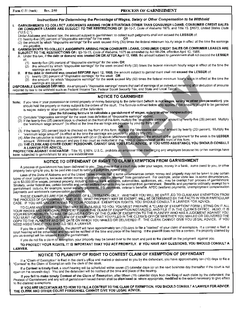 Get Process of Garnishment Preview Process of Garnishment