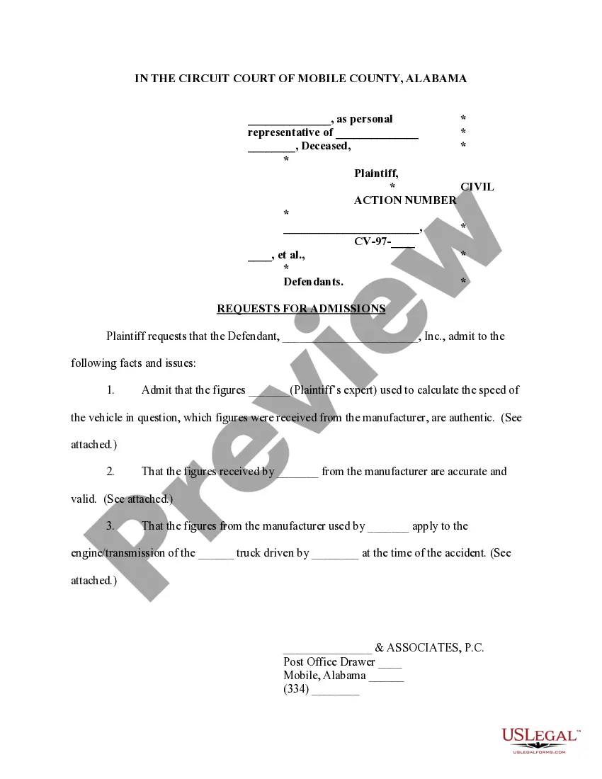 Preview Experts Request for Admissions