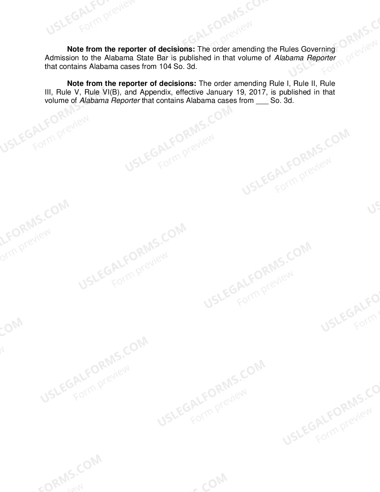 Preview Rule I: Registration of Intent to Apply for Admission to the Alabama State Bar