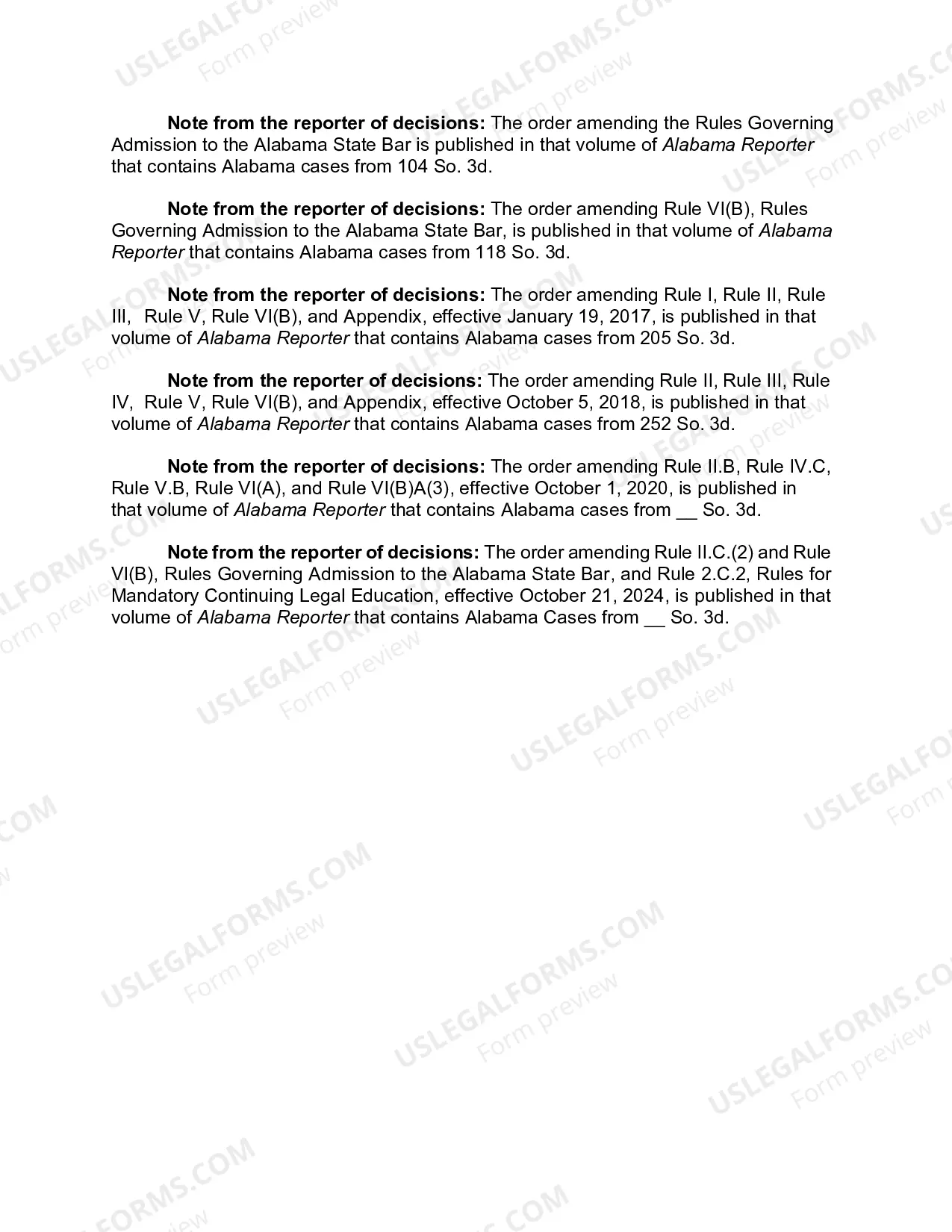 Preview Rule VI(B): Bar Examination