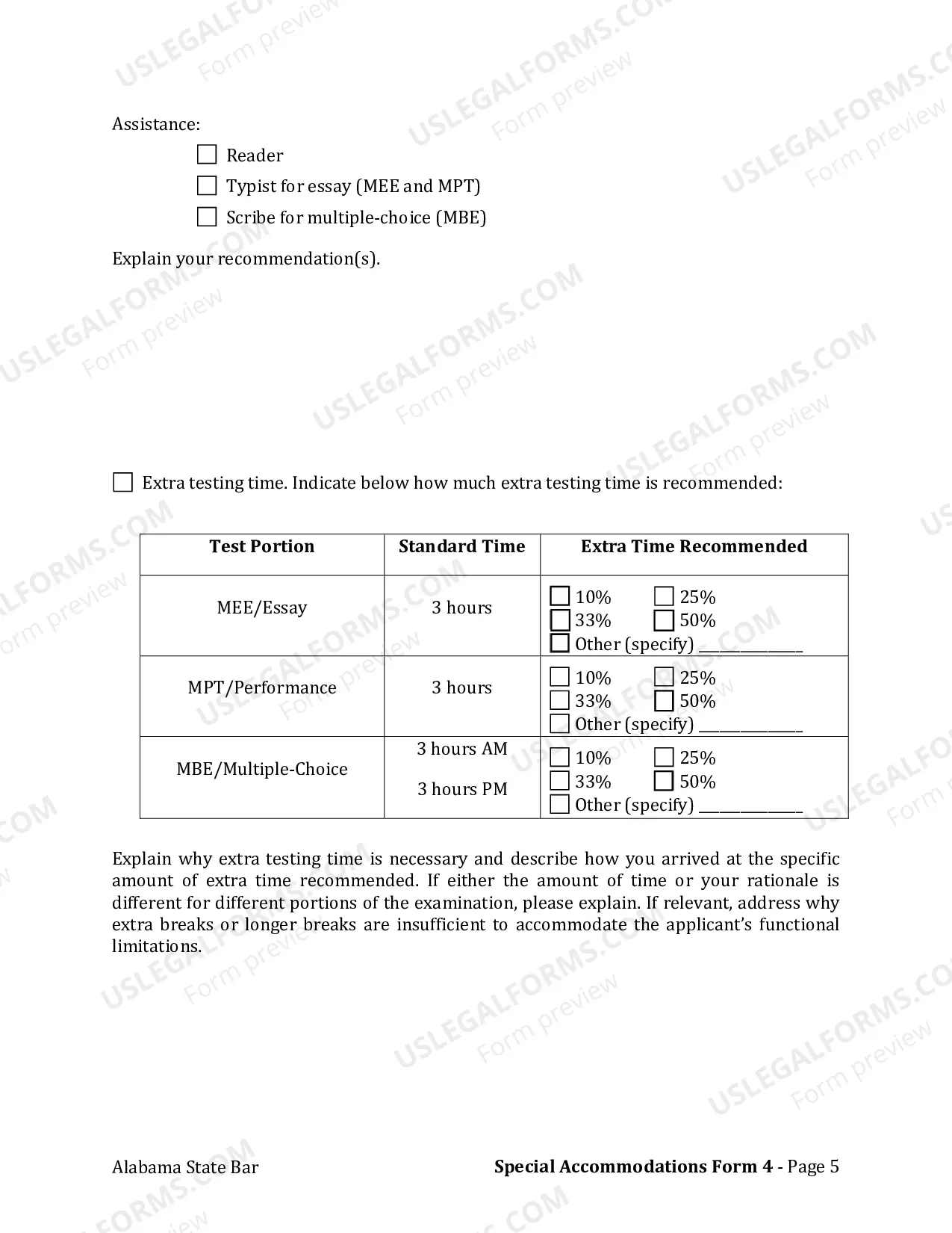 Preview Form 4: Psychological Disability Verification