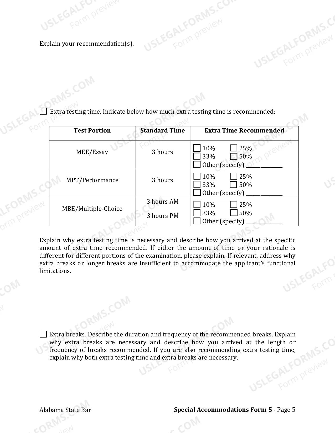 Preview Form 5: Visual Disability Verification