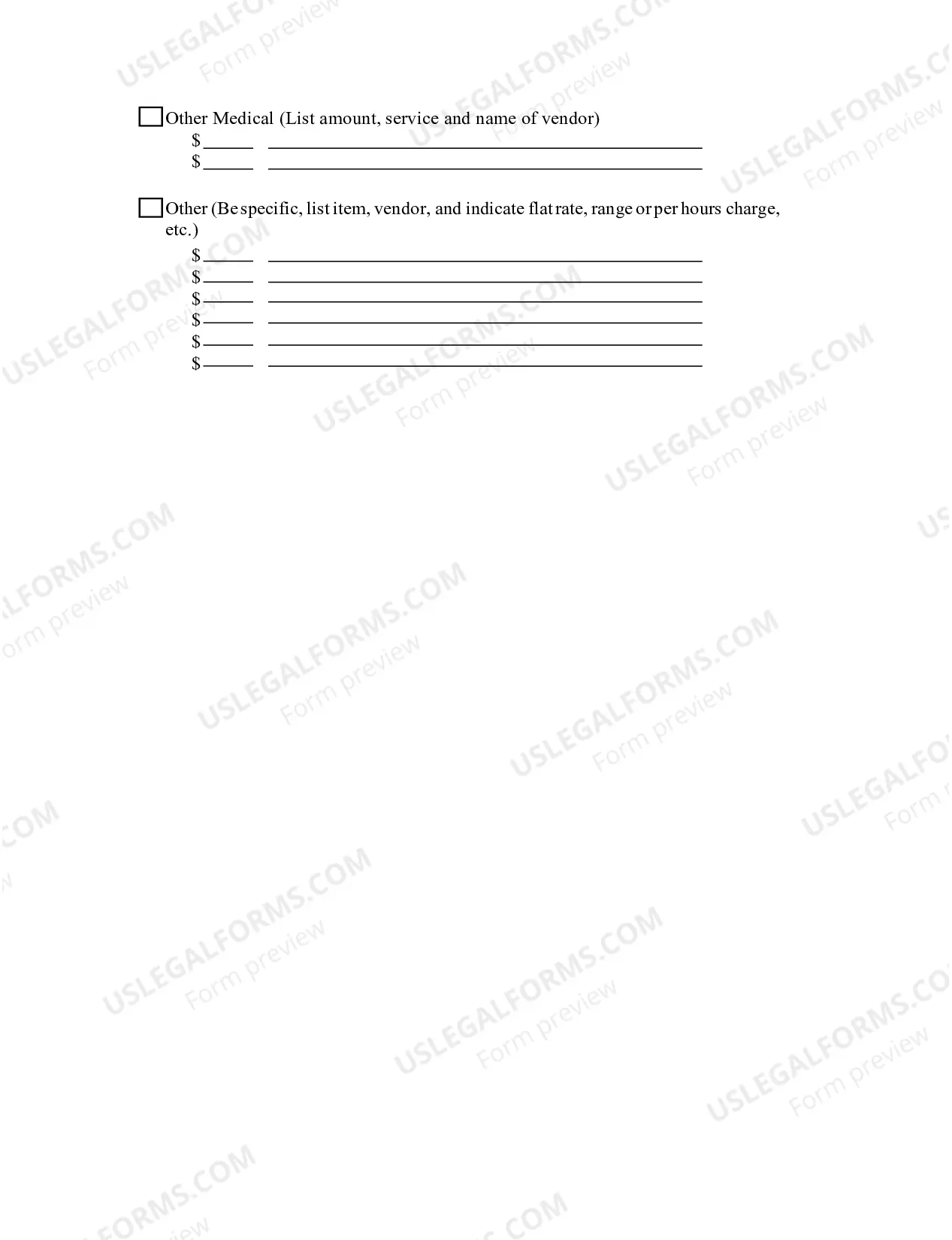 Preview Minor Adoption Fee Worksheet